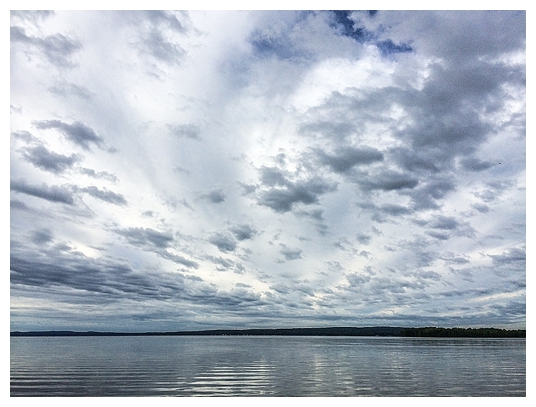 Clouds over a lake