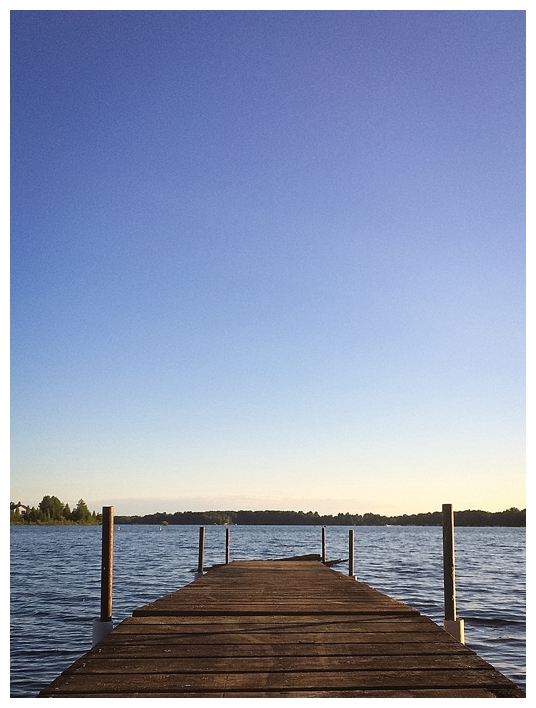 A dock on Elk Lake, Elk Rapids Michigan