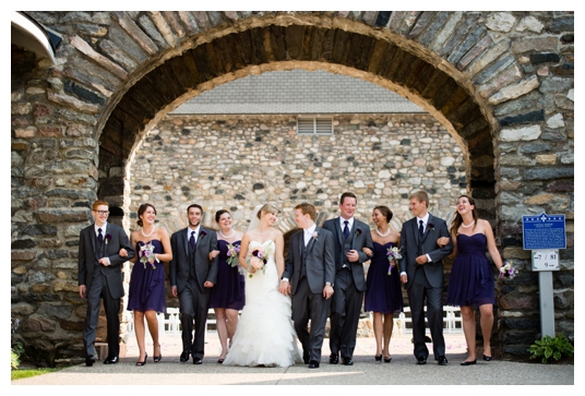 bridal party at castel farms charlevoix
