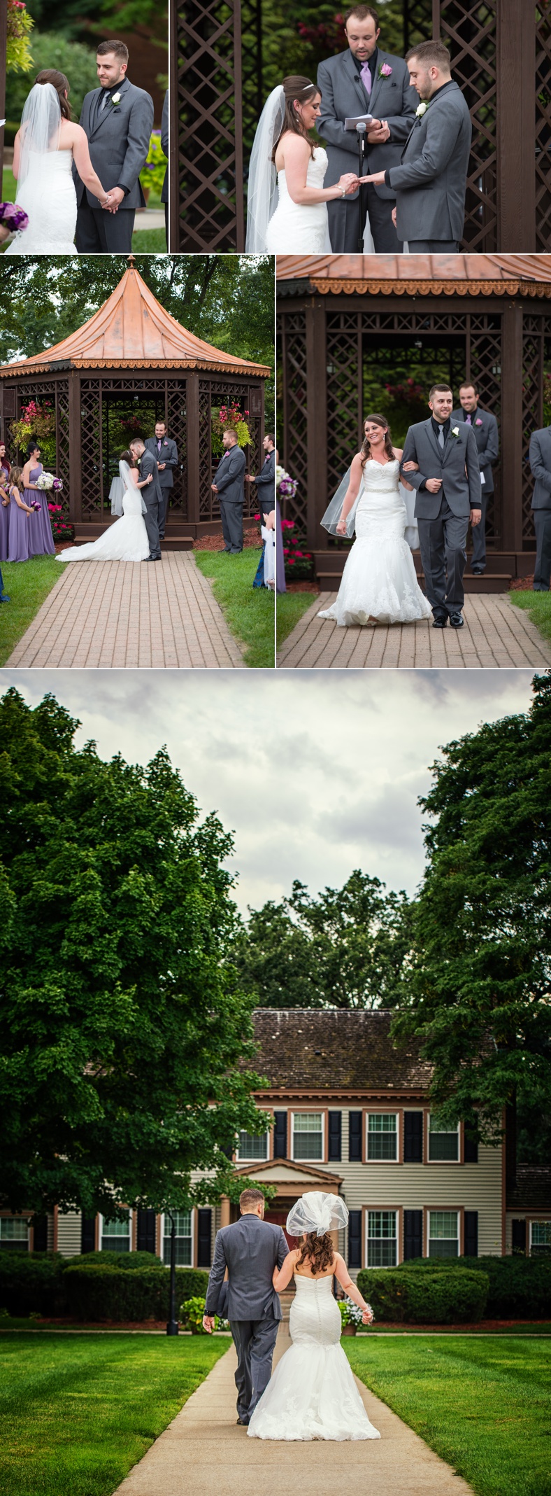 Outdoor wedding ceremony at the Dearborn Inn
