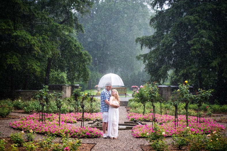 Edsel Ford Mansion Grosse Pointe Engagement  in the rain