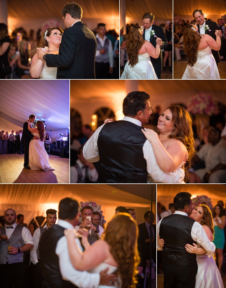 First dance between bride and groom at Meadowbrook Mansion Wedding 