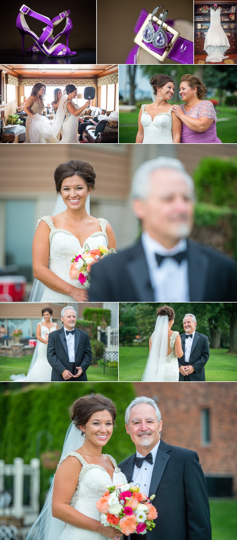 First look with the bride and her dad