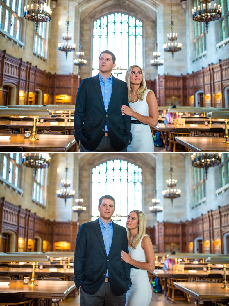 University of Michigan Ann Arbor Engagement Session  Law Library