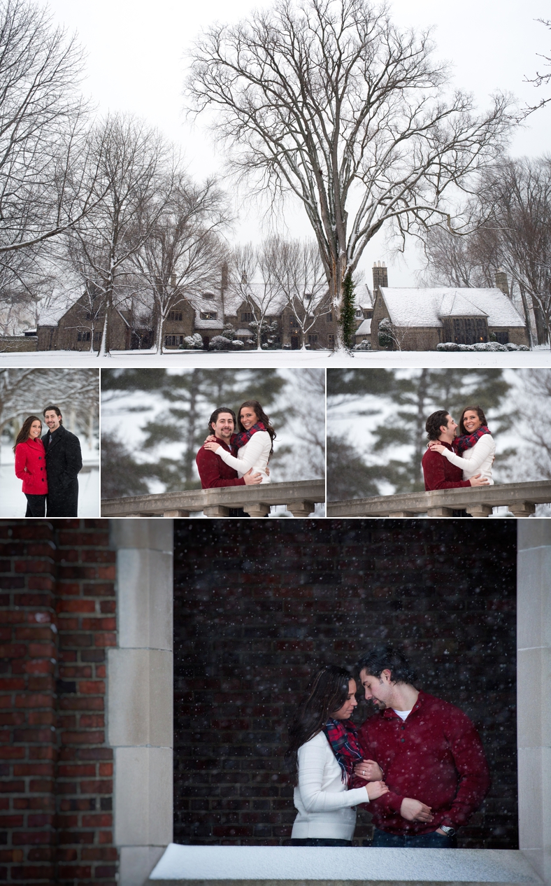 Engagement session at the Grosse Pointe Academy