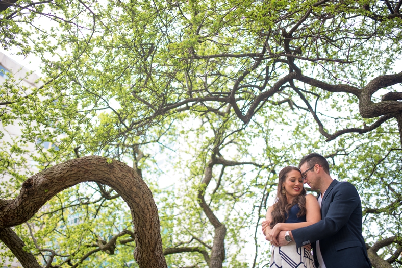 engagement session in ann arbor on U of M's campus