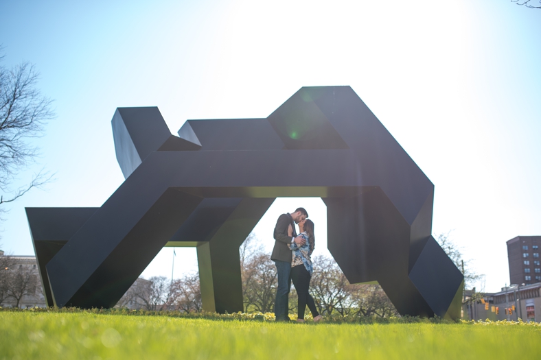 Detroit Engagement Session at the DIA