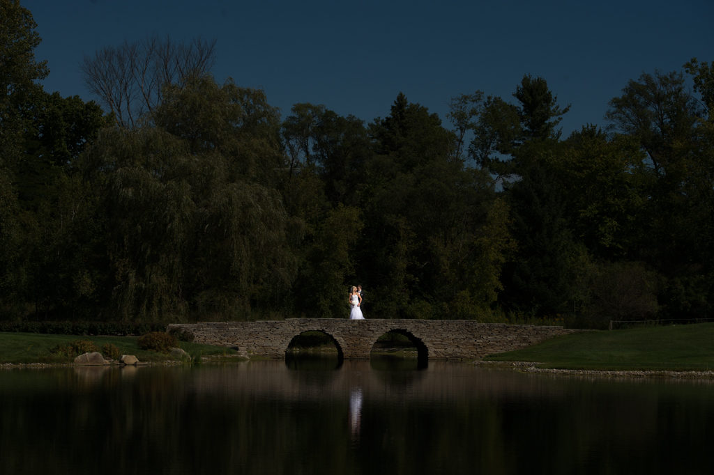 Before and after wedding photo with Profoto B2