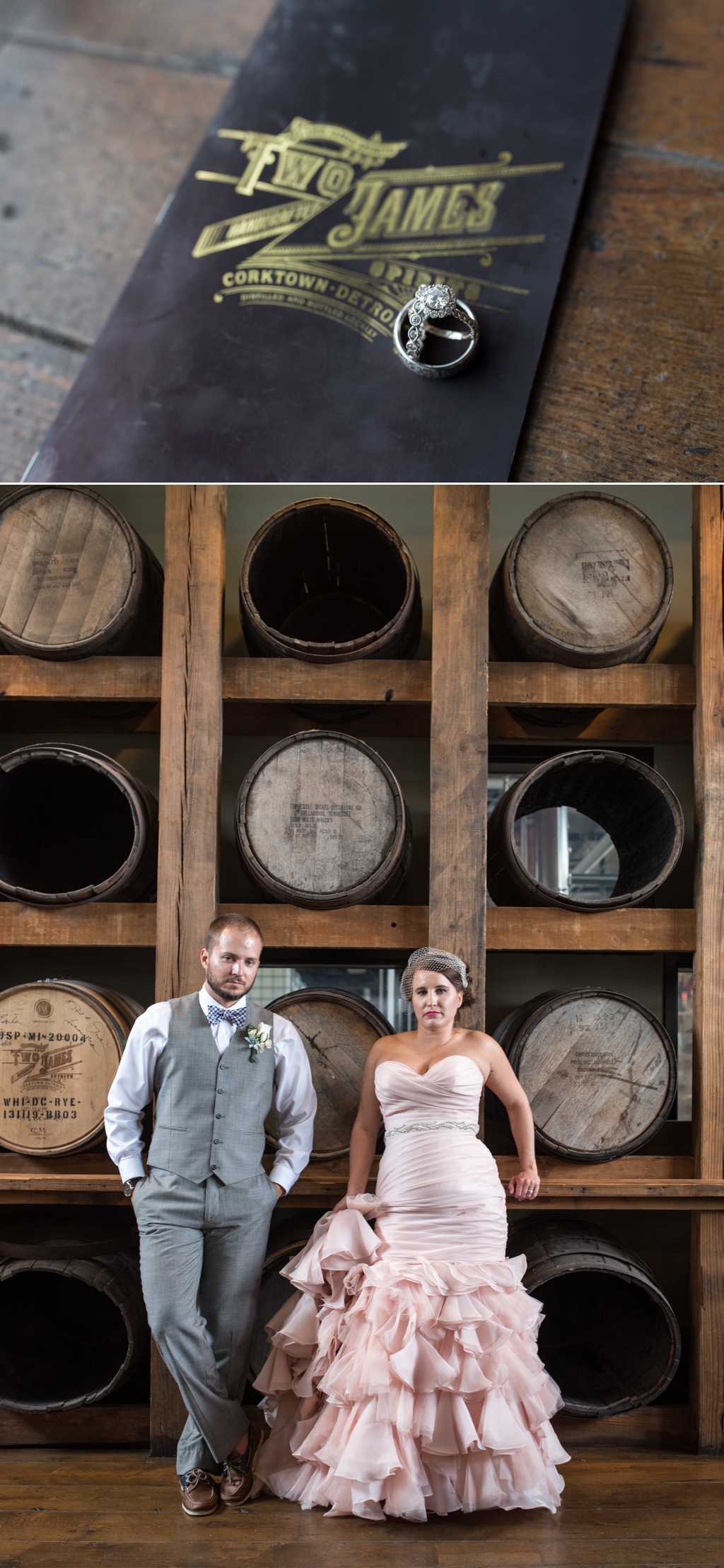 Detroit Elopement Session at Two James Distillery