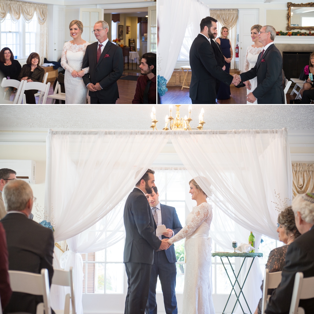 Intimate Jewish wedding at the Longacre House Farmington Hills Michigan 