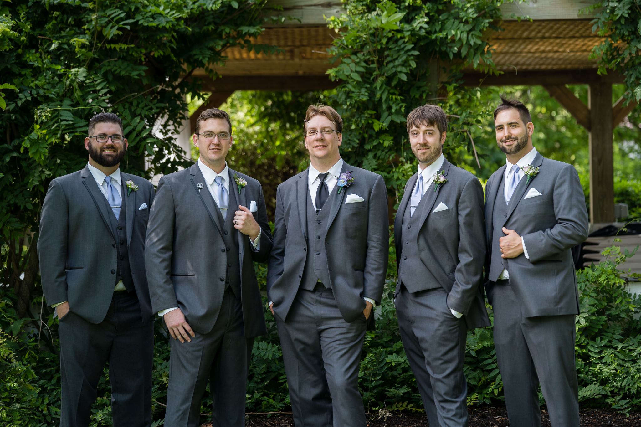 groomsmen at addison oaks wedding