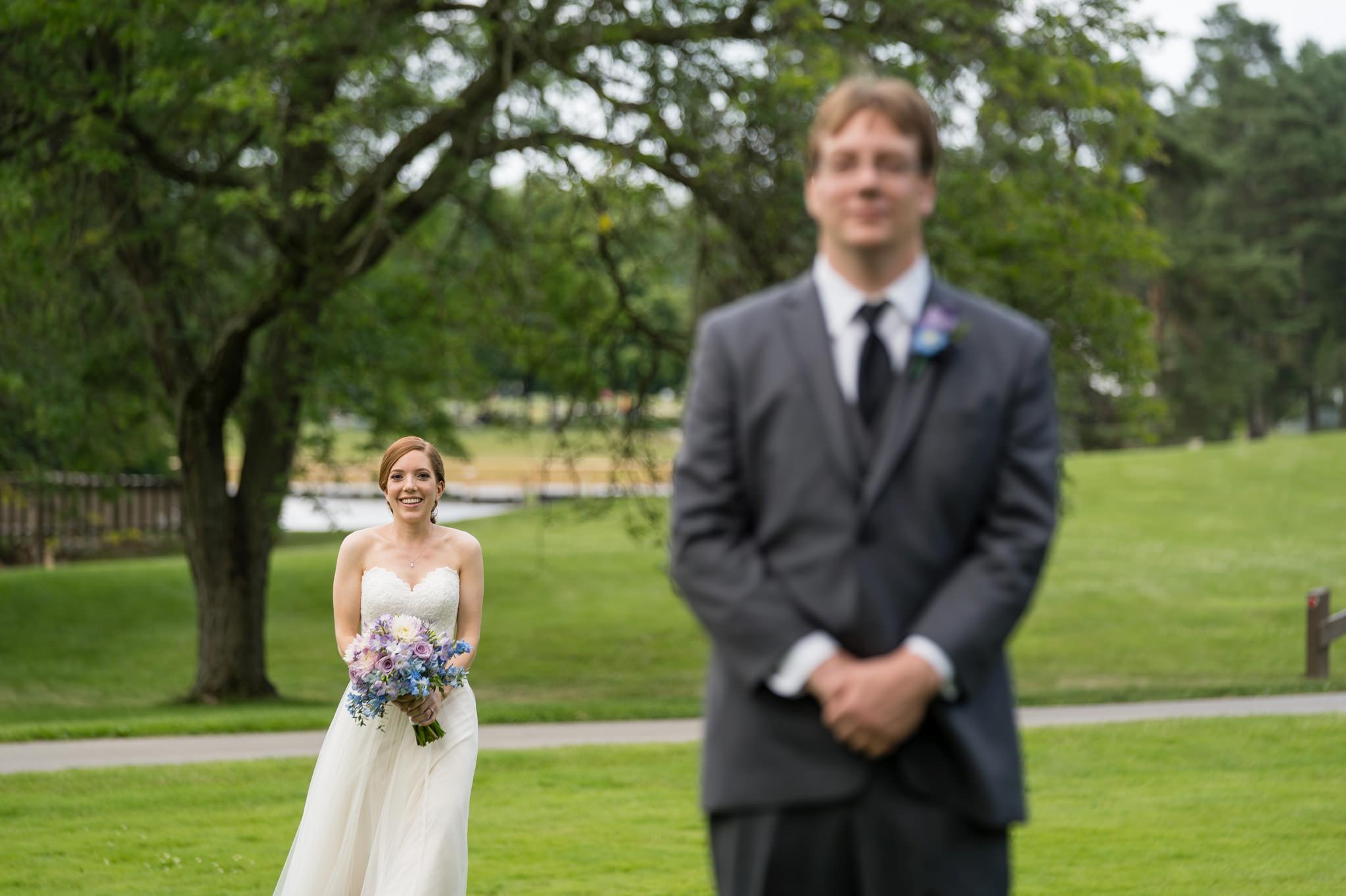 first look addison oaks wedding