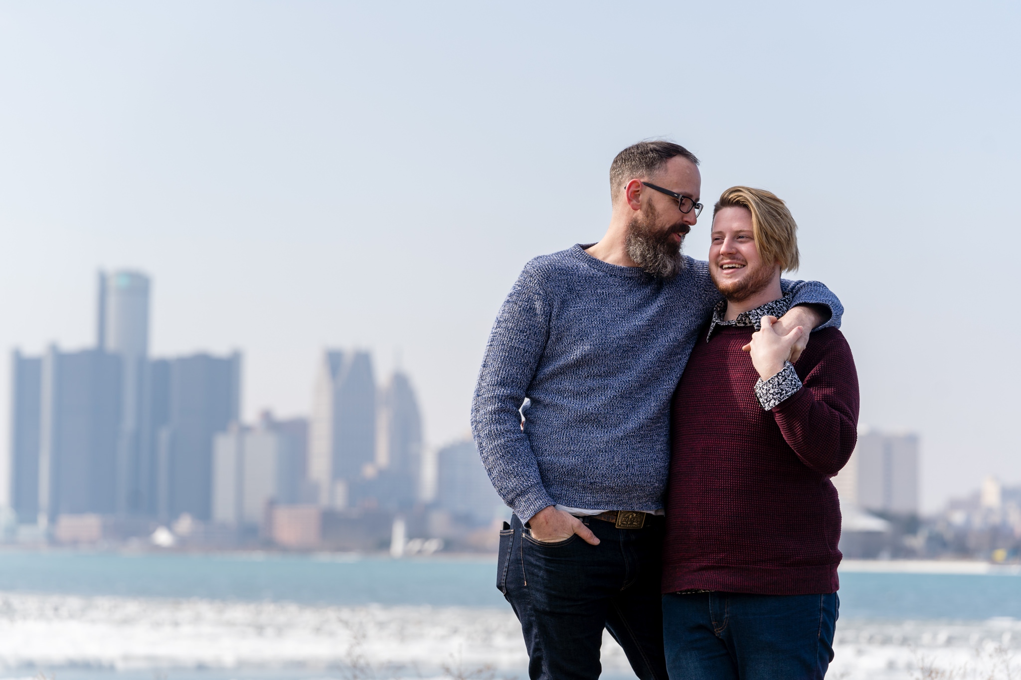 same-sex engagement photography Detroit