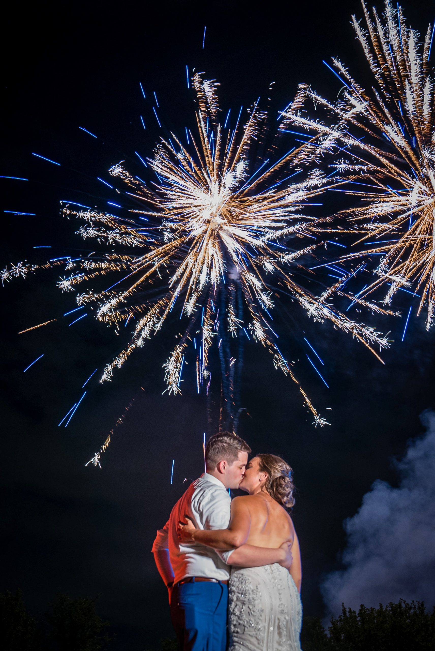 Freedom Hill wedding fireworks