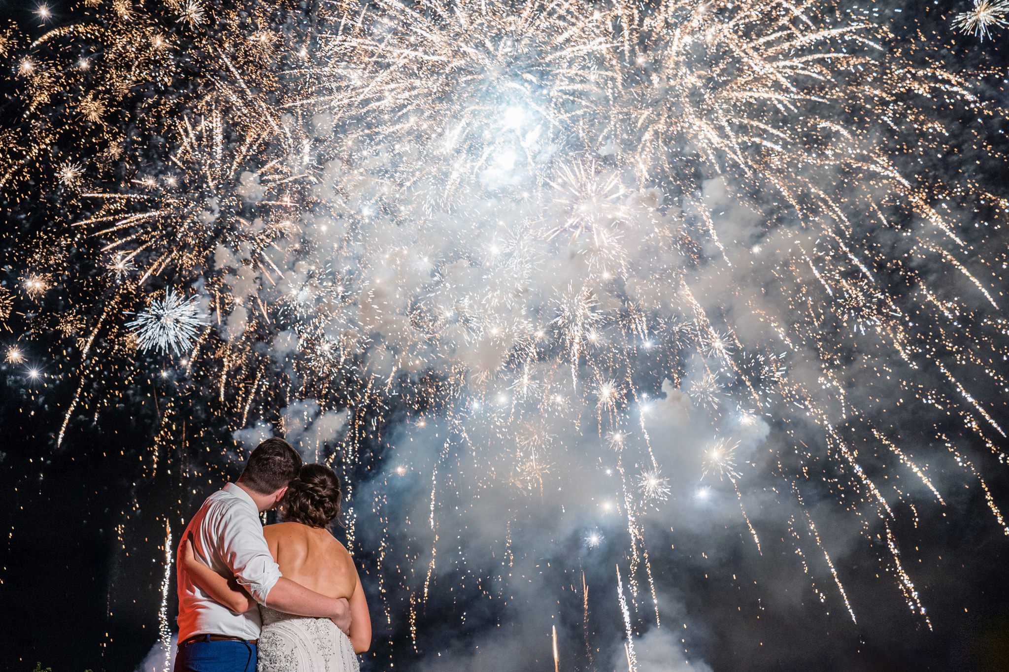 Great Lakes Fireworks wedding 