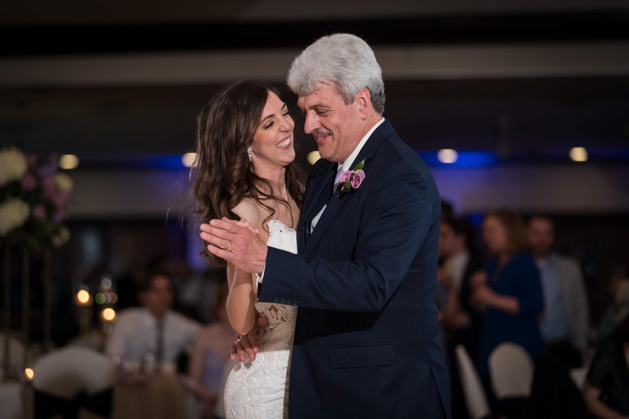 bride and her father dance at an Italian American Cultural Society Wedding reception