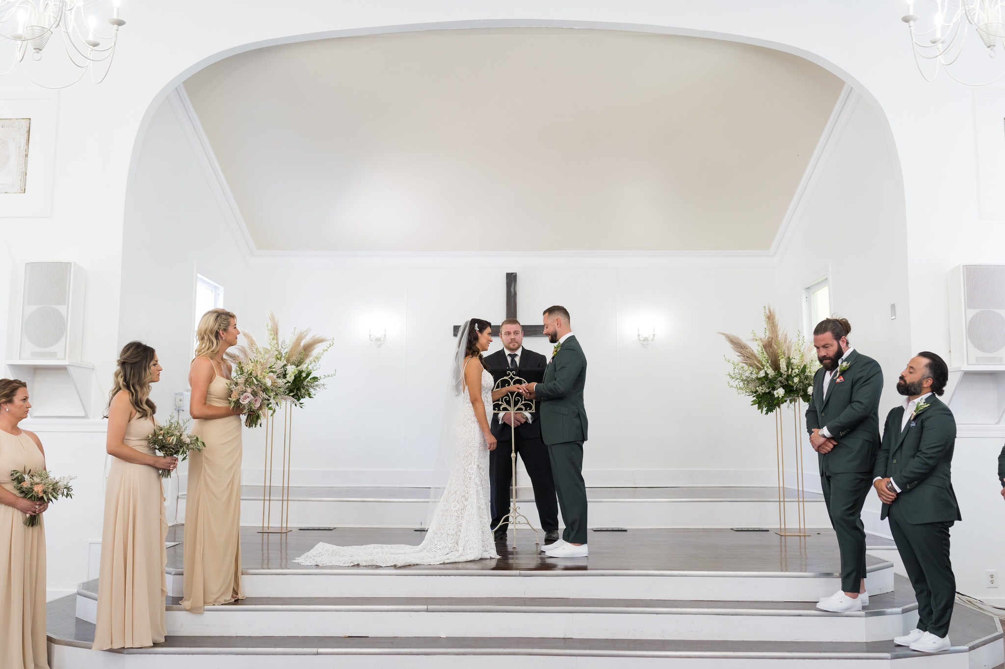 wedding ceremony at the Holly Chapel