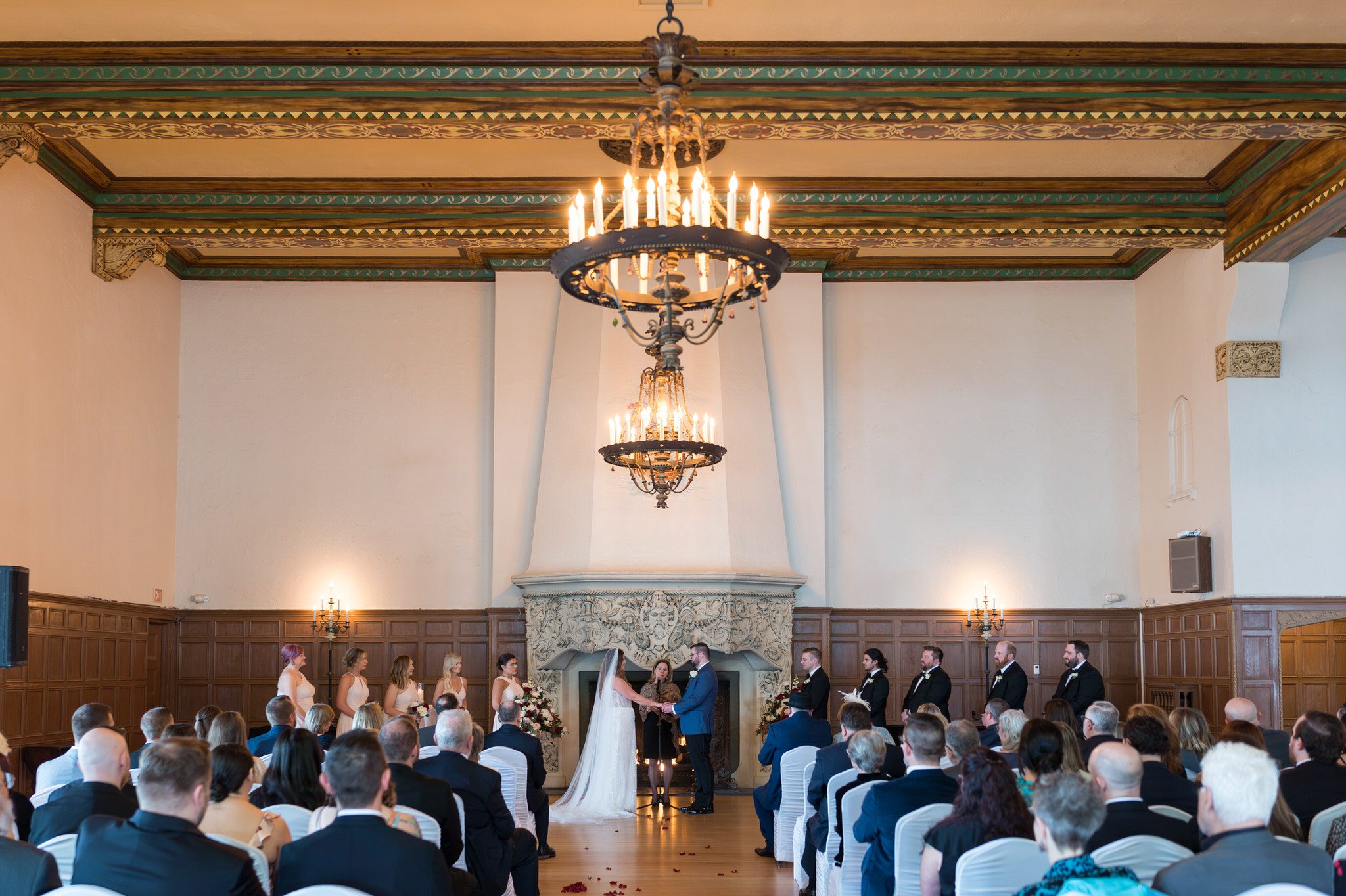 A ceremony at a Detroit Yacht Club wedding