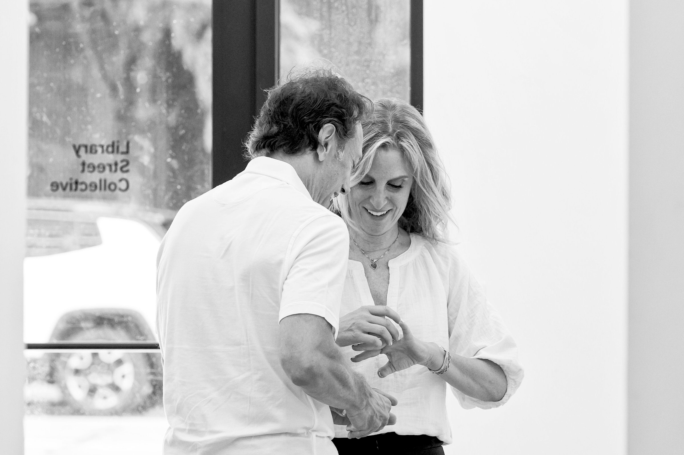 Jodi admires ring in surprise art gallery proposal 