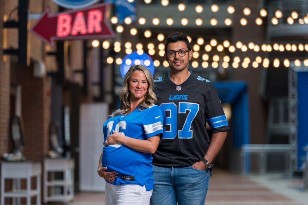 Maternity Session at Ford Field